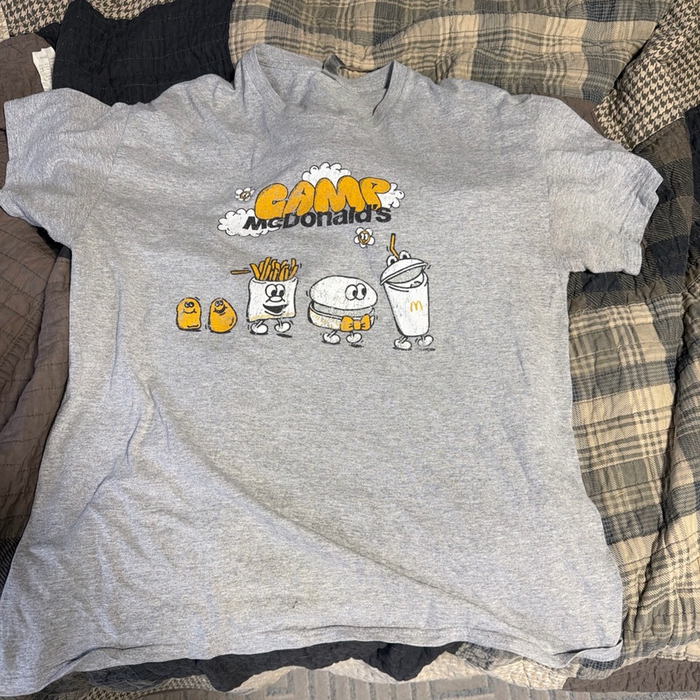 Gray Camp McDonald's Graphic T-Shirt